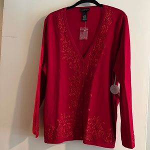 Brand new, never worn, embroidered Lane Bryant cardigan